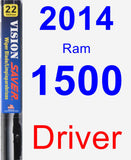 Driver Wiper Blade for 2014 Ram 1500 - Vision Saver