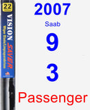 Passenger Wiper Blade for 2007 Saab 9-3 - Vision Saver