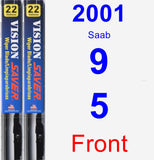 Front Wiper Blade Pack for 2001 Saab 9-5 - Vision Saver