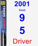 Driver Wiper Blade for 2001 Saab 9-5 - Vision Saver