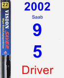 Driver Wiper Blade for 2002 Saab 9-5 - Vision Saver