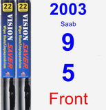 Front Wiper Blade Pack for 2003 Saab 9-5 - Vision Saver