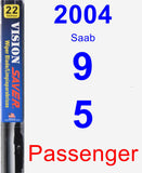 Passenger Wiper Blade for 2004 Saab 9-5 - Vision Saver