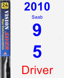 Driver Wiper Blade for 2010 Saab 9-5 - Vision Saver