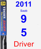 Driver Wiper Blade for 2011 Saab 9-5 - Vision Saver