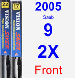 Front Wiper Blade Pack for 2005 Saab 9-2X - Vision Saver