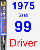 Driver Wiper Blade for 1975 Saab 99 - Vision Saver