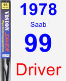 Driver Wiper Blade for 1978 Saab 99 - Vision Saver