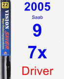 Driver Wiper Blade for 2005 Saab 9-7x - Vision Saver