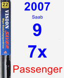 Passenger Wiper Blade for 2007 Saab 9-7x - Vision Saver