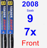 Front Wiper Blade Pack for 2008 Saab 9-7x - Vision Saver