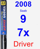 Driver Wiper Blade for 2008 Saab 9-7x - Vision Saver