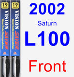 Front Wiper Blade Pack for 2002 Saturn L100 - Vision Saver