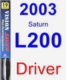 Driver Wiper Blade for 2003 Saturn L200 - Vision Saver