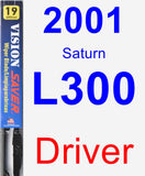 Driver Wiper Blade for 2001 Saturn L300 - Vision Saver