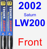 Front Wiper Blade Pack for 2002 Saturn LW200 - Vision Saver