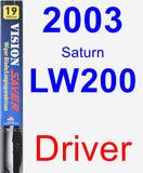 Driver Wiper Blade for 2003 Saturn LW200 - Vision Saver