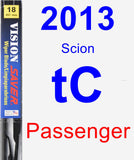 Passenger Wiper Blade for 2013 Scion tC - Vision Saver