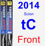 Front Wiper Blade Pack for 2014 Scion tC - Vision Saver