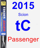 Passenger Wiper Blade for 2015 Scion tC - Vision Saver