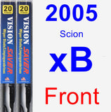 Front Wiper Blade Pack for 2005 Scion xB - Vision Saver