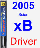 Driver Wiper Blade for 2005 Scion xB - Vision Saver