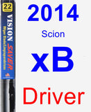 Driver Wiper Blade for 2014 Scion xB - Vision Saver