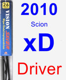 Driver Wiper Blade for 2010 Scion xD - Vision Saver