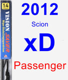 Passenger Wiper Blade for 2012 Scion xD - Vision Saver