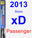 Passenger Wiper Blade for 2013 Scion xD - Vision Saver