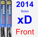 Front Wiper Blade Pack for 2014 Scion xD - Vision Saver