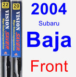 Front Wiper Blade Pack for 2004 Subaru Baja - Vision Saver