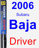 Driver Wiper Blade for 2006 Subaru Baja - Vision Saver