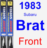 Front Wiper Blade Pack for 1983 Subaru Brat - Vision Saver