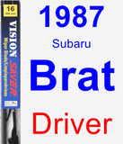 Driver Wiper Blade for 1987 Subaru Brat - Vision Saver