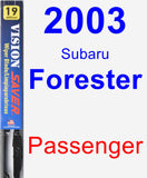 Passenger Wiper Blade for 2003 Subaru Forester - Vision Saver