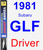 Driver Wiper Blade for 1981 Subaru GLF - Vision Saver