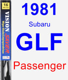 Passenger Wiper Blade for 1981 Subaru GLF - Vision Saver