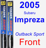 Front Wiper Blade Pack for 2005 Subaru Impreza - Vision Saver