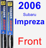 Front Wiper Blade Pack for 2006 Subaru Impreza - Vision Saver