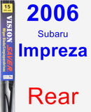 Rear Wiper Blade for 2006 Subaru Impreza - Vision Saver