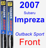 Front Wiper Blade Pack for 2007 Subaru Impreza - Vision Saver