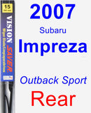 Rear Wiper Blade for 2007 Subaru Impreza - Vision Saver