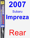 Rear Wiper Blade for 2007 Subaru Impreza - Vision Saver