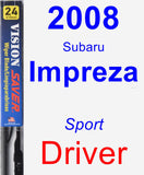 Driver Wiper Blade for 2008 Subaru Impreza - Vision Saver