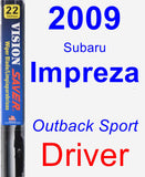 Driver Wiper Blade for 2009 Subaru Impreza - Vision Saver