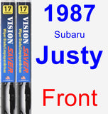 Front Wiper Blade Pack for 1987 Subaru Justy - Vision Saver