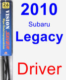Driver Wiper Blade for 2010 Subaru Legacy - Vision Saver