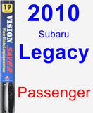 Passenger Wiper Blade for 2010 Subaru Legacy - Vision Saver