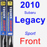 Front Wiper Blade Pack for 2010 Subaru Legacy - Vision Saver